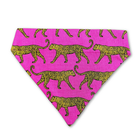 Hot Pink Leopard Slip On Bandana