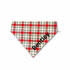 White Plaid Slip On Bandana