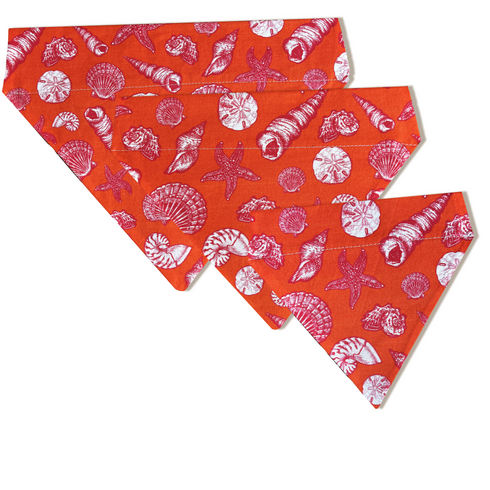 Orange Seashell Slip On Bandana