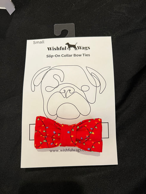 Red Christmas Lights Bow Tie