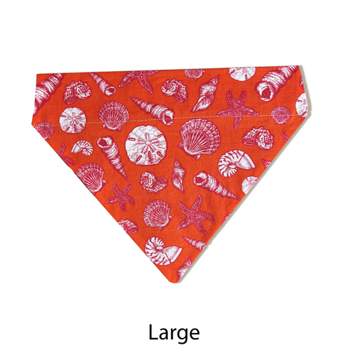 Orange Seashell Slip On Bandana