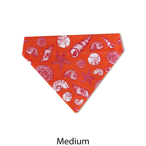 Orange Seashell Slip On Bandana