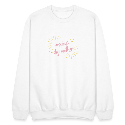 "Anxious Dog Mother" - Crewneck Sweatshirt - white