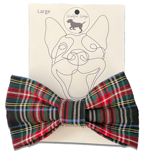 Red & Green Plaid Bow Tie
