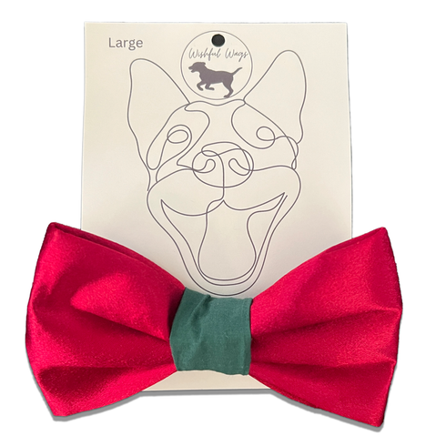 Red Satin Bow Tie