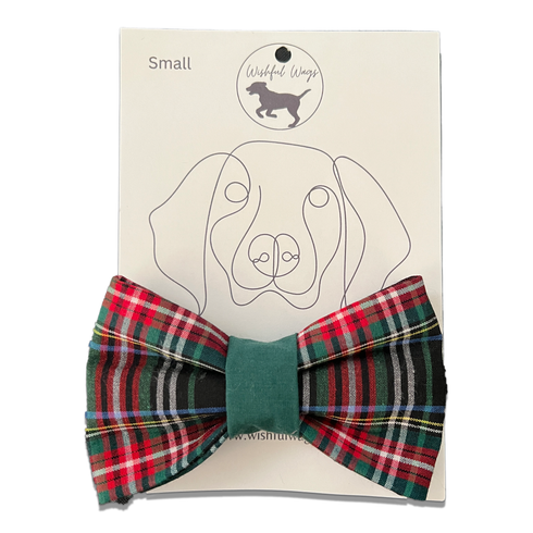 Red & Green Plaid Bow Tie