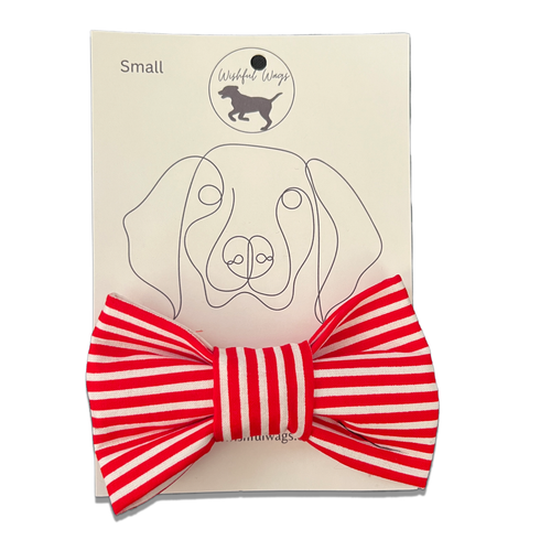 Red Stripe Bow Tie