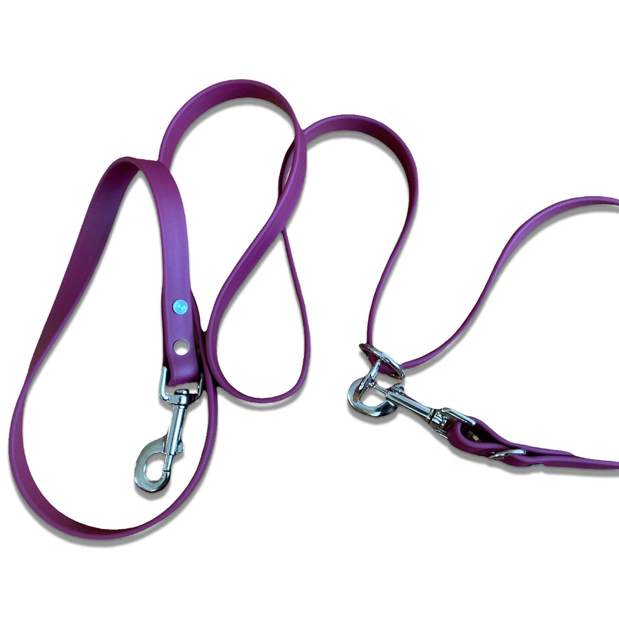 Multi Way, Convertible, Hands Free Biothane Waterproof Leash- 3/4" Inch- Medium to XL Dogs