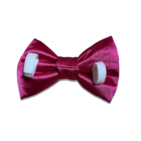 Pink Satin Bow Tie