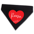 *Heart-Personalized Pet Name for Bandanas-Add On ONLY*