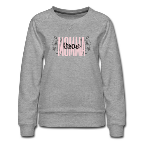 Rescue Momma Floral Women’s Premium Sweatshirt