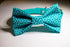 Blue Quatrefoil Bow Tie