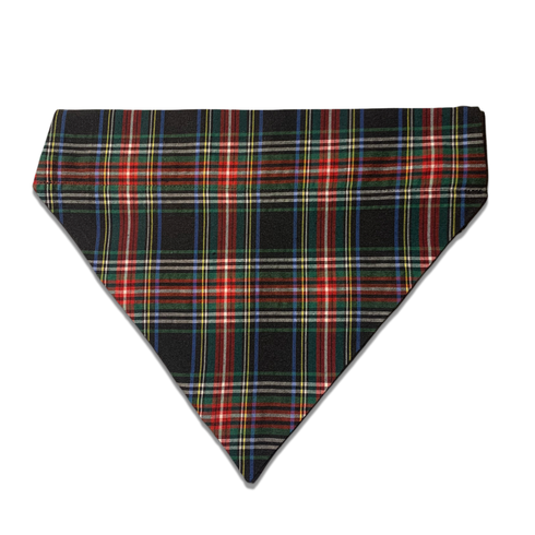 Black & Green Plaid Slip On Bandana