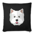 Westie Throw Pillow Cover 18” x 18” - black
