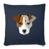Jack Russell Terrier Throw Pillow Cover 17.5” x 17.5” - navy