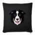 Black Tri Australian Shepherd Throw Pillow Cover 17.5” x 17.5” - black
