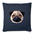 Pug Throw Pillow Cover 17.5” x 17.5” - navy