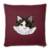 Ragdoll Cat Throw Pillow Cover 17.5” x 17.5” - burgundy