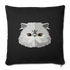 Persian Cat Throw Pillow Cover 17.5” x 17.5” - black