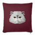 Persian Cat Throw Pillow Cover 17.5” x 17.5” - burgundy