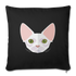 Sphynx Cat Throw Pillow Cover 17.5” x 17.5” - black