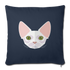 Sphynx Cat Throw Pillow Cover 17.5” x 17.5” - navy