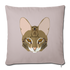 Bengal Cat Throw Pillow Cover 17.5” x 17.5” - light taupe