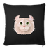 American Curl Cat Throw Pillow Cover 17.5” x 17.5” - black