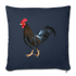 Rooster Throw Pillow Cover 17.5” x 17.5” - navy