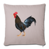 Rooster Throw Pillow Cover 17.5” x 17.5” - light taupe
