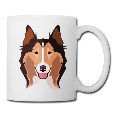 Collie Coffee/Tea Mug - white