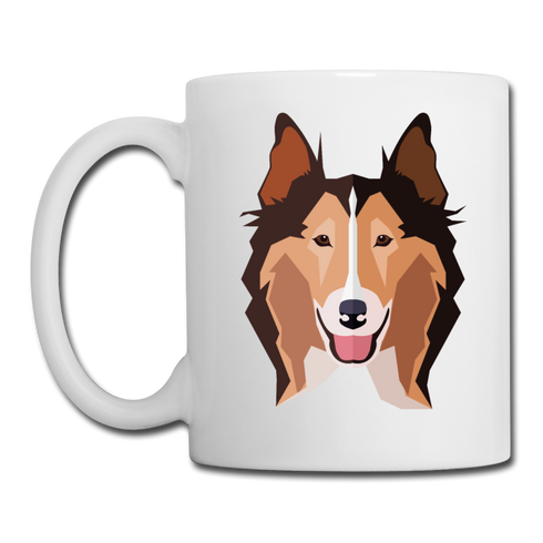 Collie Coffee/Tea Mug - white