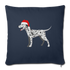 Holiday Dalmatian-Throw Pillow Cover 18” x 18” - navy