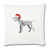 Holiday Dalmatian-Throw Pillow Cover 18” x 18” - natural white
