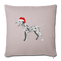 Holiday Dalmatian-Throw Pillow Cover 18” x 18” - light taupe