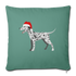 Holiday Dalmatian-Throw Pillow Cover 18” x 18” - cypress green