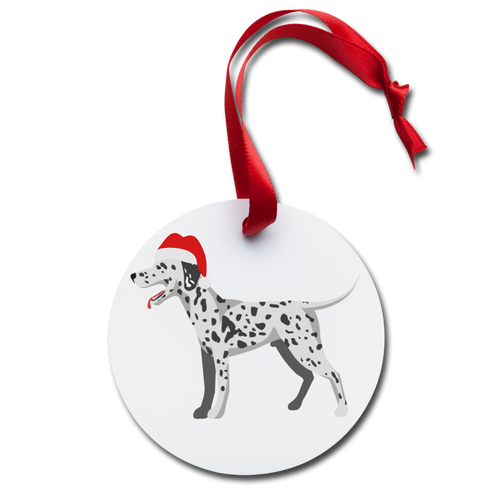 Dalmatian Holiday Ornament - white