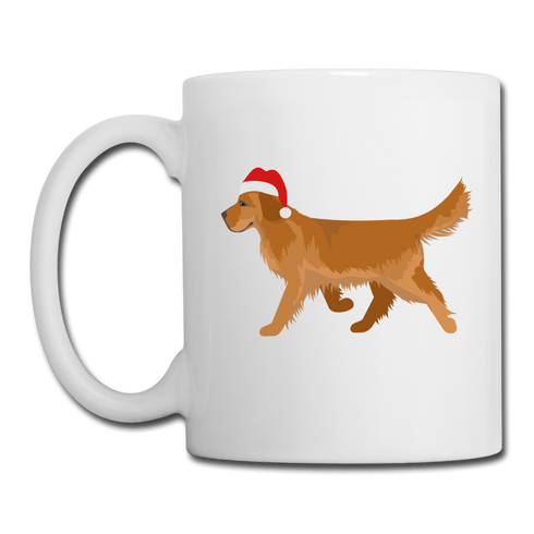 Holiday Golden Retriever-Coffee/Tea Mug - white