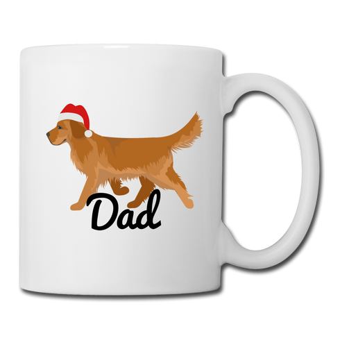 Holiday Golden Retriever Dog Dad-Coffee/Tea Mug - white