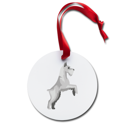 Schnauzer Holiday Ornament - white