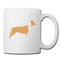 Tan & White Pitbull Coffee/Tea Mug - white