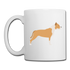 Tan & White Pitbull Coffee/Tea Mug - white