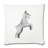 Schnauzer Throw Pillow Cover 18” x 18” - natural white
