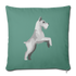 Schnauzer Throw Pillow Cover 18” x 18” - cypress green