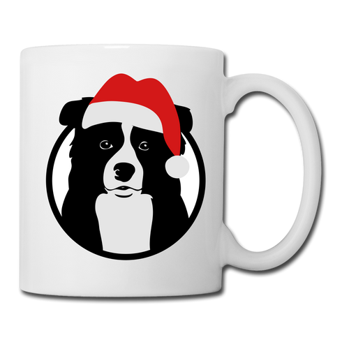 Holiday Border Collie-Coffee/Tea Mug - white