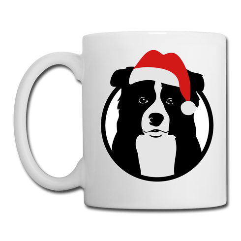 Holiday Border Collie-Coffee/Tea Mug - white