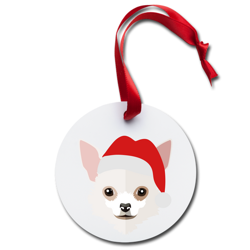Chihuahua Holiday Ornament - white