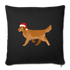 Holiday Golden Retriever Throw Pillow Cover 18” x 18” - black