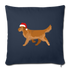 Holiday Golden Retriever Throw Pillow Cover 18” x 18” - navy