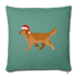 Holiday Golden Retriever Throw Pillow Cover 18” x 18” - cypress green